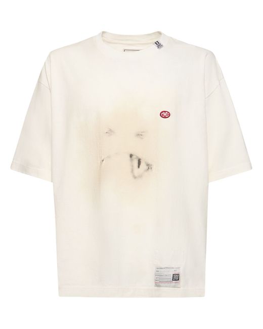 Maison Mihara Yasuhiro Smiley Face Printed Cotton T-shirt