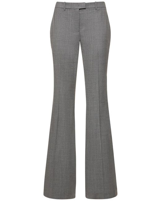 Michael Kors Collection Haylee Mid Rise Wool Flared Pants