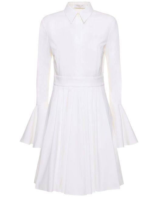 Michael Kors Collection Bell Sleeve Stretch Cotton Shirt Dress