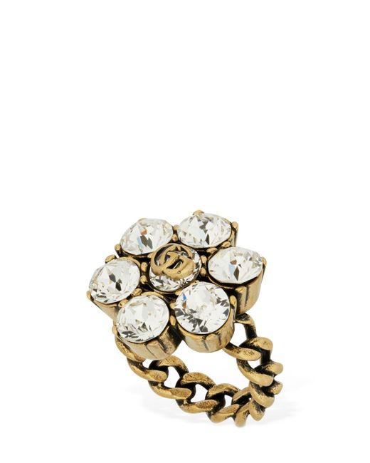Gucci Gg Marmont Thick Ring W Crystal