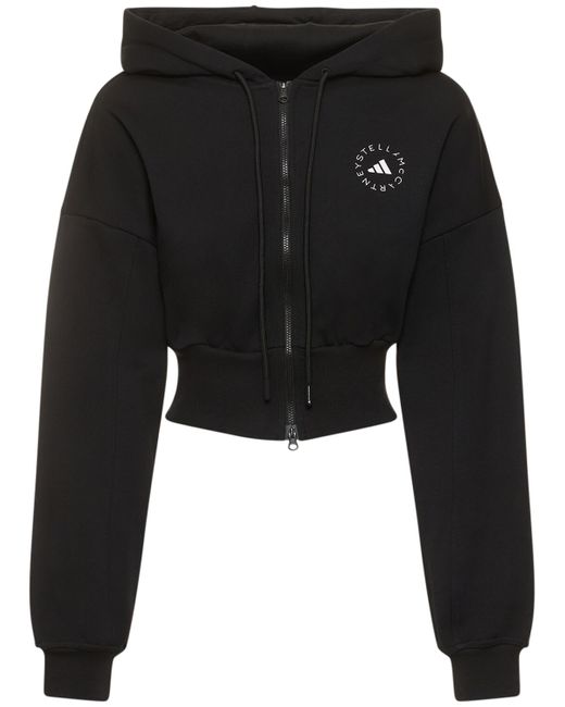 Adidas by Stella McCartney Cropped Zip-up Sweatshirt