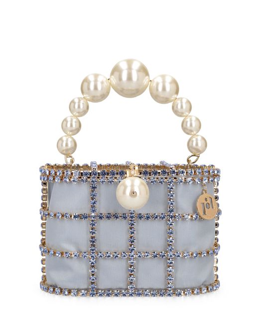 Rosantica Holli Crystal Pearl Top Handle Bag