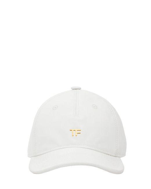 Tom Ford Tf Cotton Canvas Leather Baseball Cap