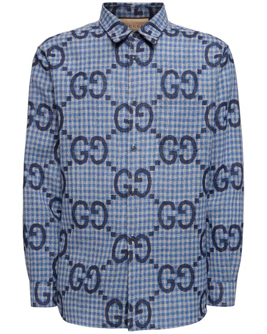 Gucci Gg Macro Wool Shirt