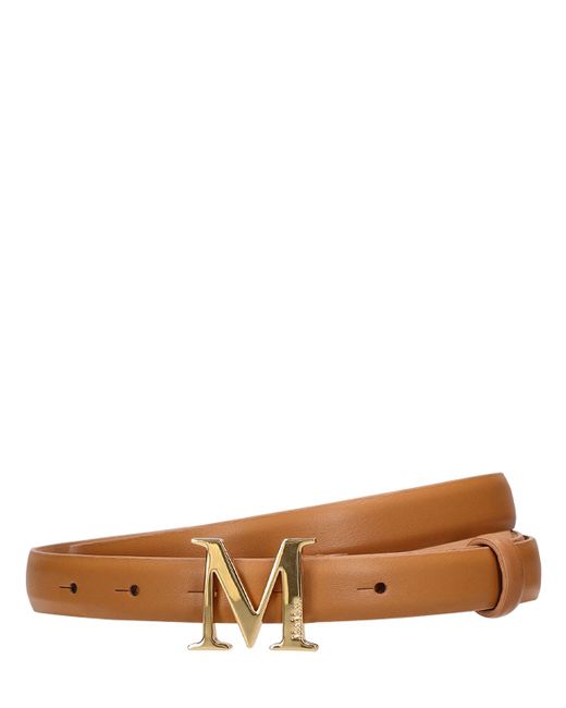 Max Mara 20mm Classic Leather Belt