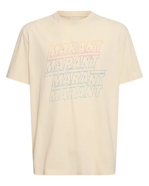 Marant Hugo Logo Print Cotton Jersey T-shirt