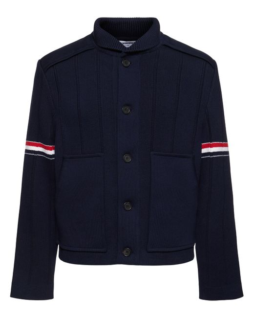 Thom Browne Double Face Shawl Cotton Collar Jacket