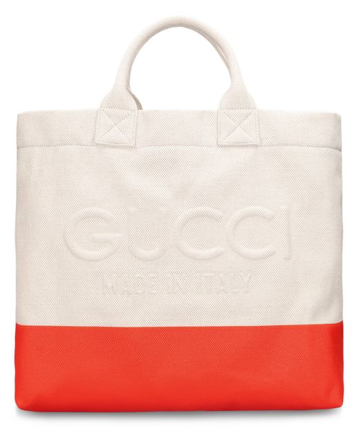 Gucci Cabas Small Bicolor Cotton Tote Bag