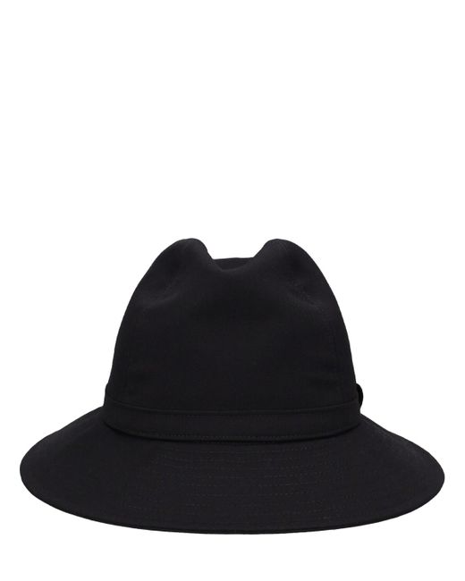 Yohji Yamamoto Fedora Wool Gabardine Hat