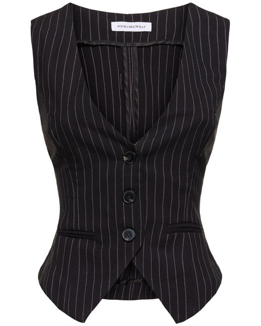 WeWoreWhat Pinstriped Tailored Twill Vest