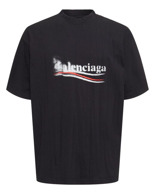 Balenciaga Political Stencil Logo Cotton T-shirt