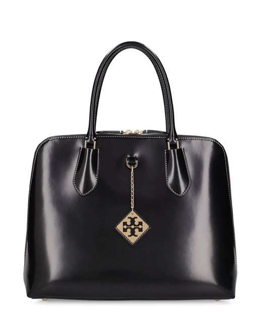 Tory Burch Polished Swing Leather Top Handle Bag