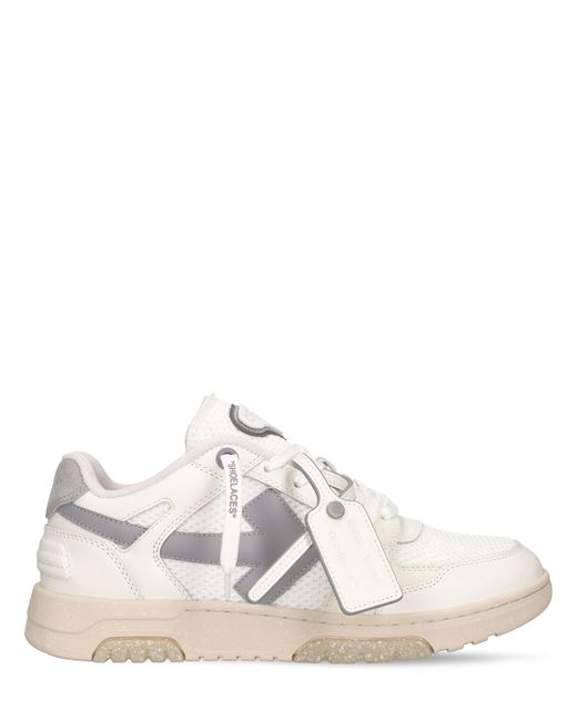 Off-White Slim Out Leather Sneakers