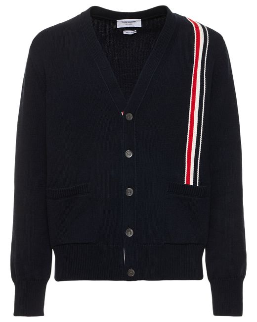 Thom Browne Relaxed Fit Intarsia Cardigan