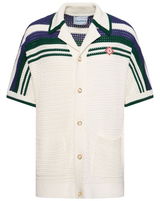 Casablanca Tennis Cotton Crochet Shirt