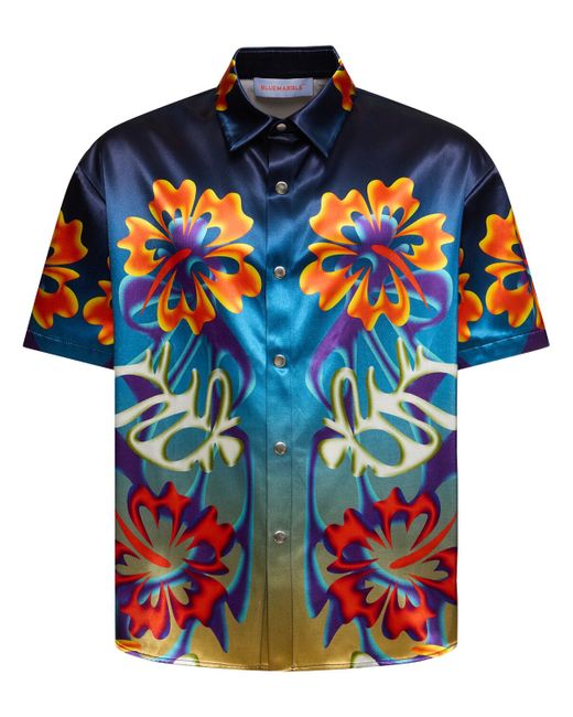 Bluemarble Hibiscus Viscose Cotton Shirt