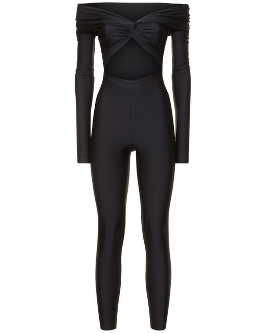 The Andamane Kendall Shiny Stretch Lycra Jumpsuit