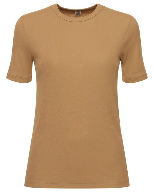 Totême Classic Rib Cotton Jersey T-shirt