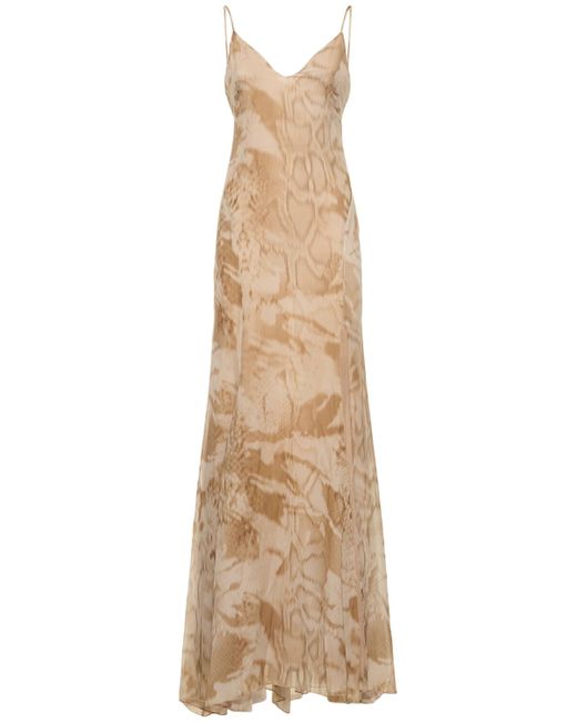 Blumarine Printed Viscose Long Dress