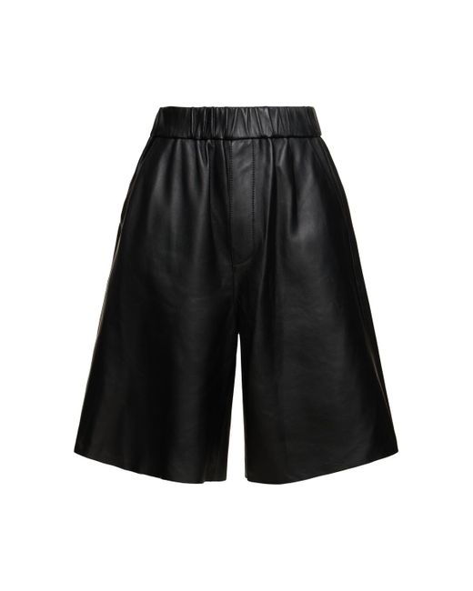 AMI Alexandre Mattiussi Adc Leather Shorts