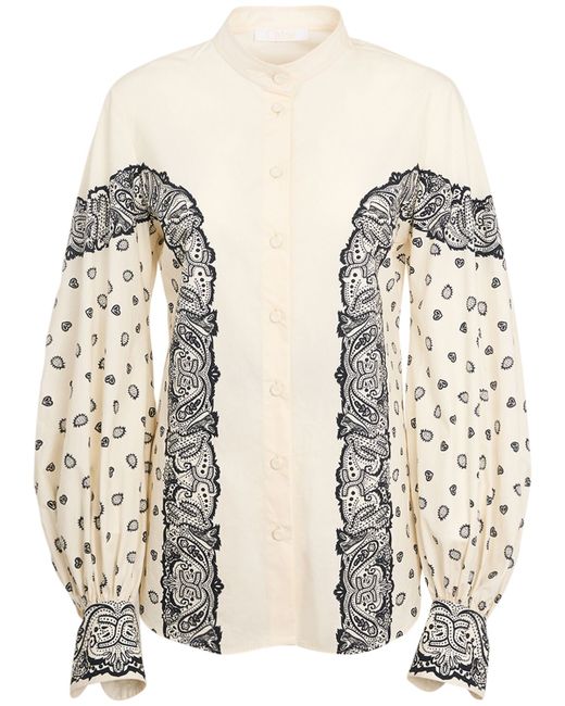 Chloé Printed Cotton Poplin Shirt