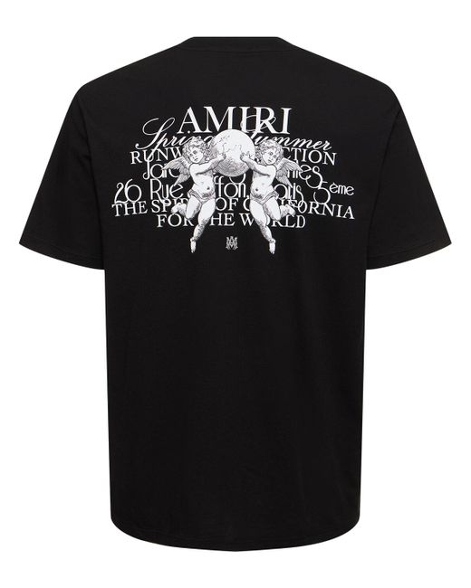 Amiri Cherub Print Cotton Jersey T-shirt