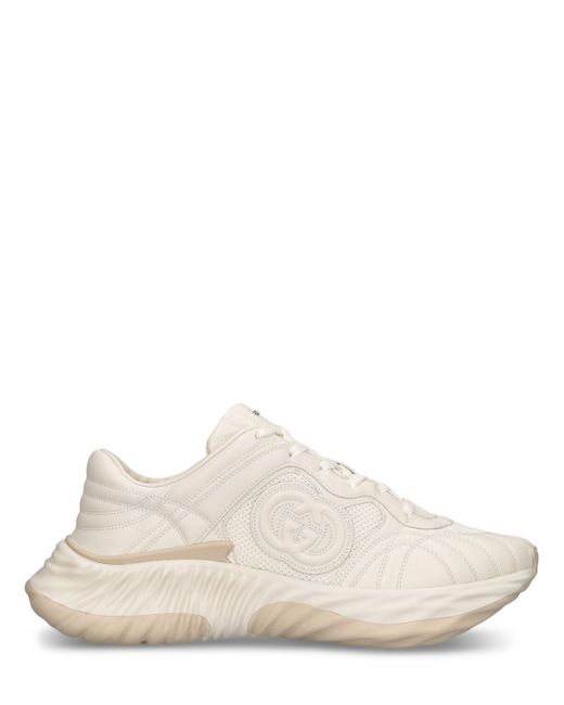 Gucci Gg Ripple Tech Leather Sneakers