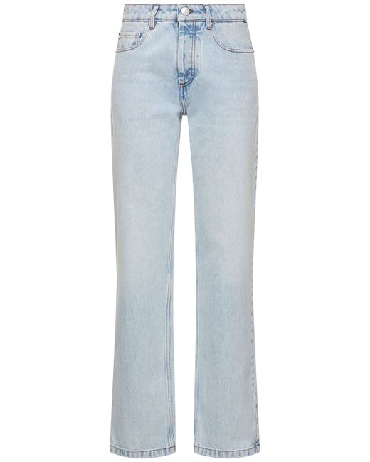 AMI Alexandre Mattiussi Straight Mid Rise Cotton Jeans