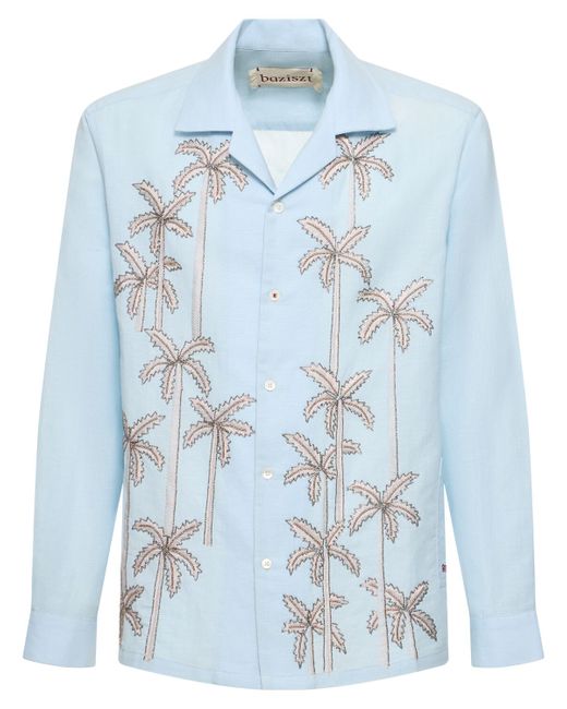 Baziszt Palm Cotton Hemp Shirt