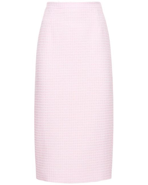 Alessandra Rich Sequined Tweed Midi Skirt