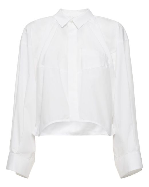 Sacai Poplin Shirt W/cocoon Sleeves