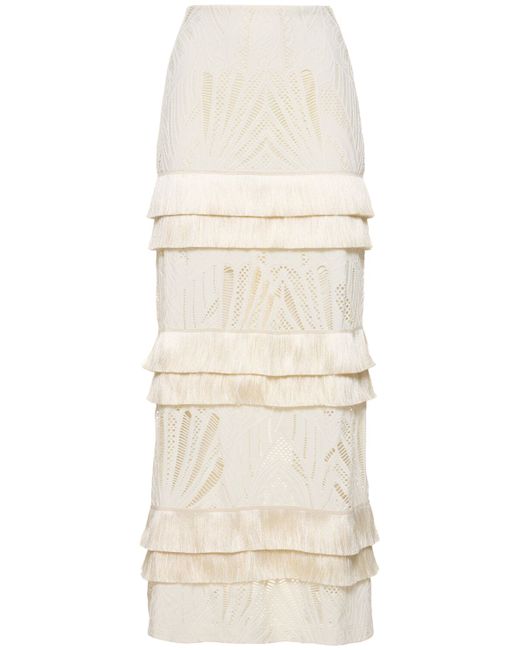 Patbo Fringed Lace Maxi Skirt