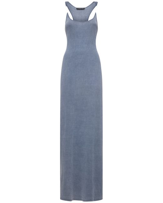 Y / Project Ribbed Knit Invisible Straps Long Dress