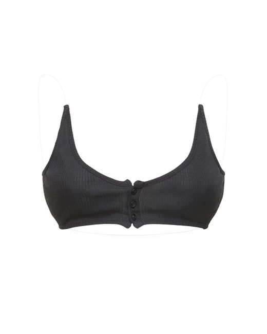 Y / Project Ribbed Jersey Invisible Straps Bra Top