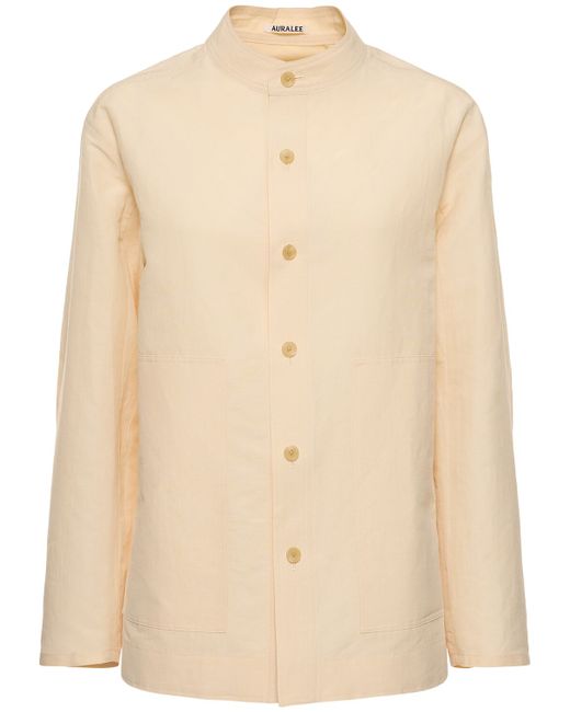 Auralee Linen Cotton Long Sleeve Shirt