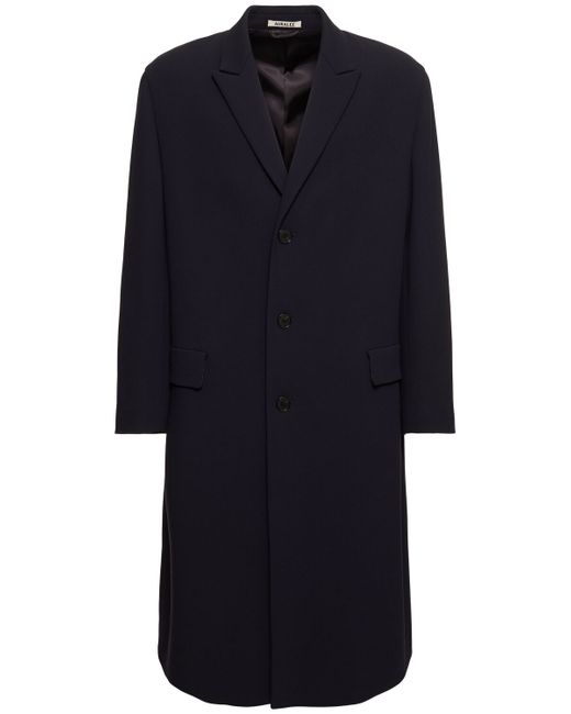 Auralee Double-woven Wool Chesterfield Coat