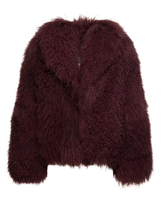 Attico Mongolia Fur Short Coat