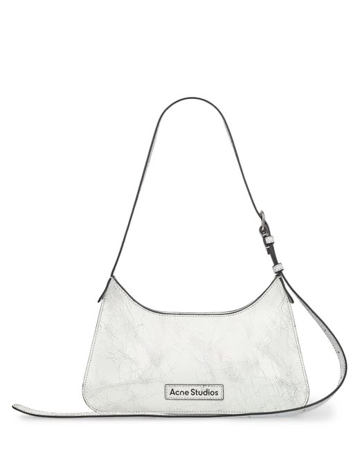 Acne Studios Mini Platt Crackle Leather Shoulder Bag