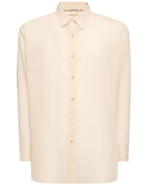 Auralee Striped Cotton Organza Shirt