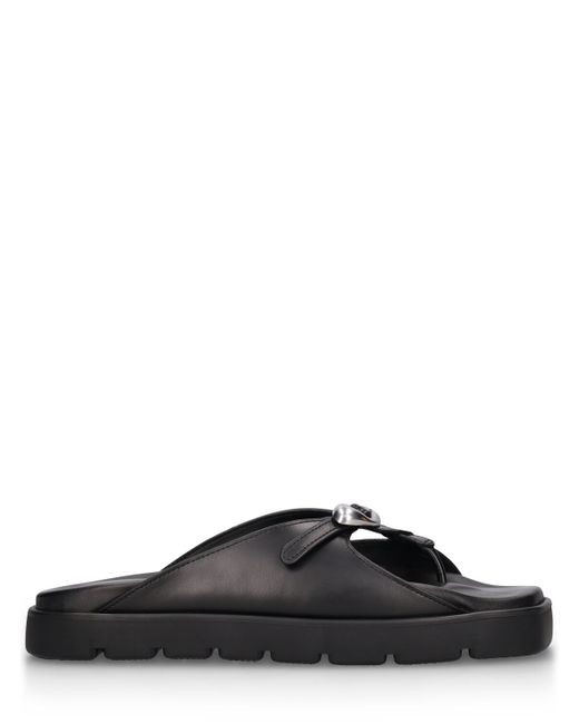 Alexander Wang 20mm Dome Leather Flatform Sandals