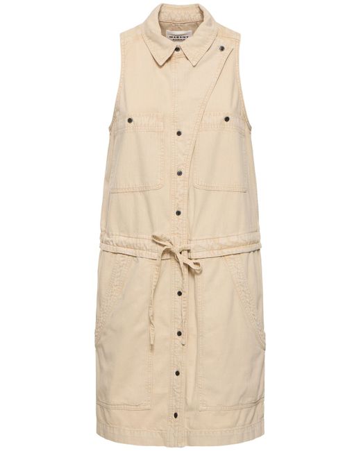 Marant Etoile Ines Sleeveless Cotton Midi Dress