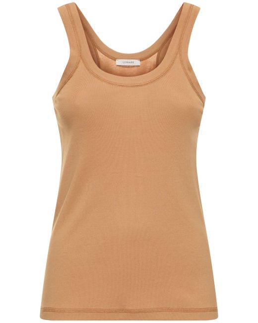 Lemaire Ribbed Cotton Tank Top