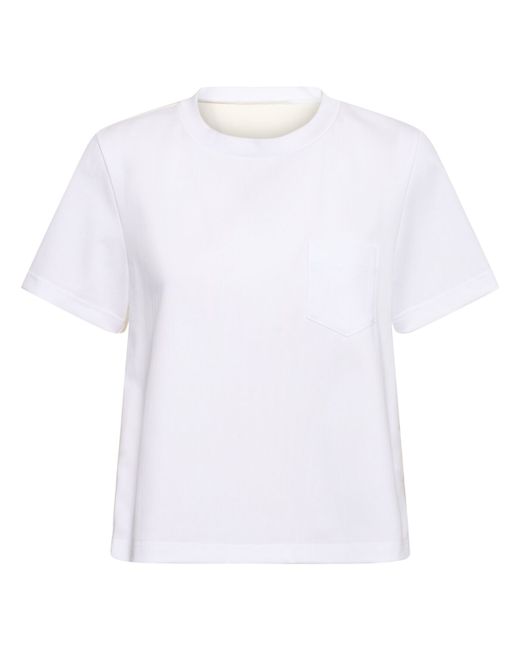 Sacai Cotton Jersey Nylon Twill T-shirt