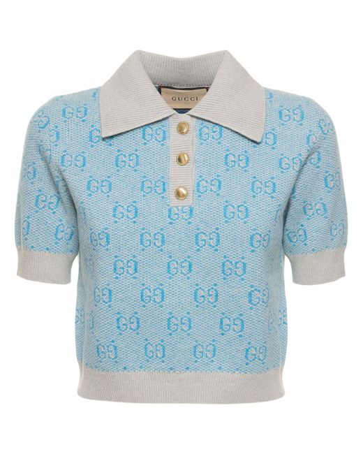Gucci Gg Wool Polo Shirt