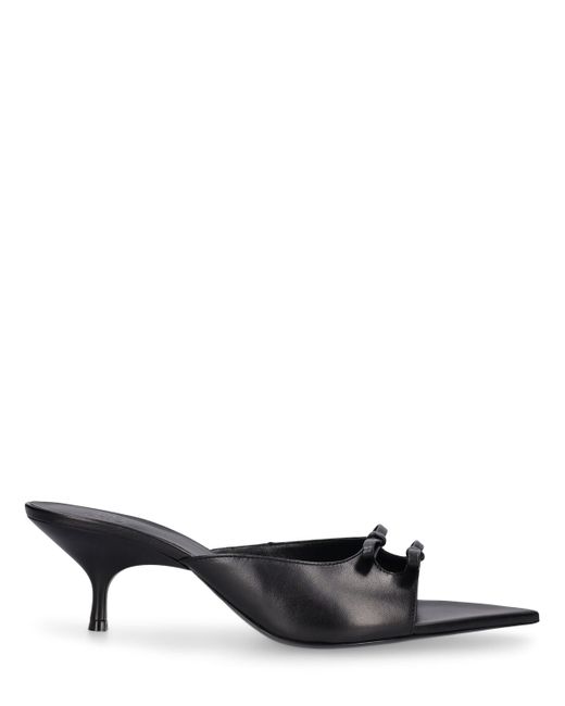 Gia Borghini 35mm Blanche Leather Sandals Mules