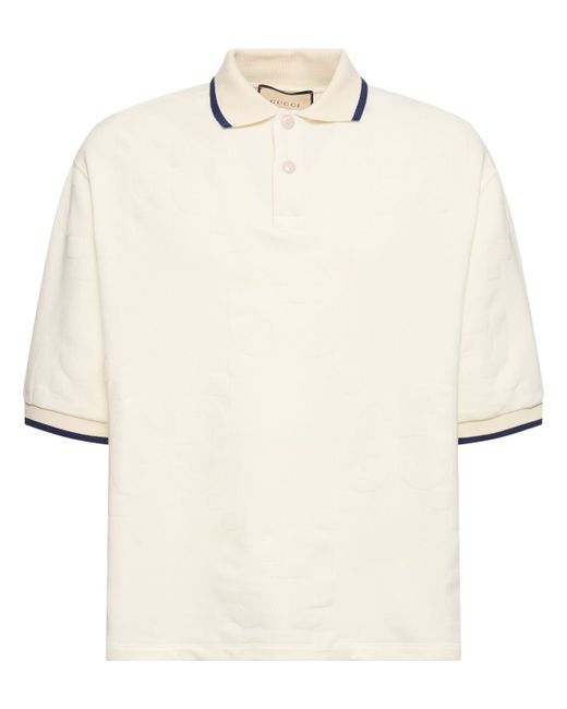 Gucci Light Felted Cotton Jersey Polo Shirt