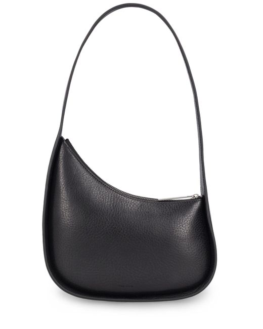 The Row Half Moon Grained Leather Shoulder Bag