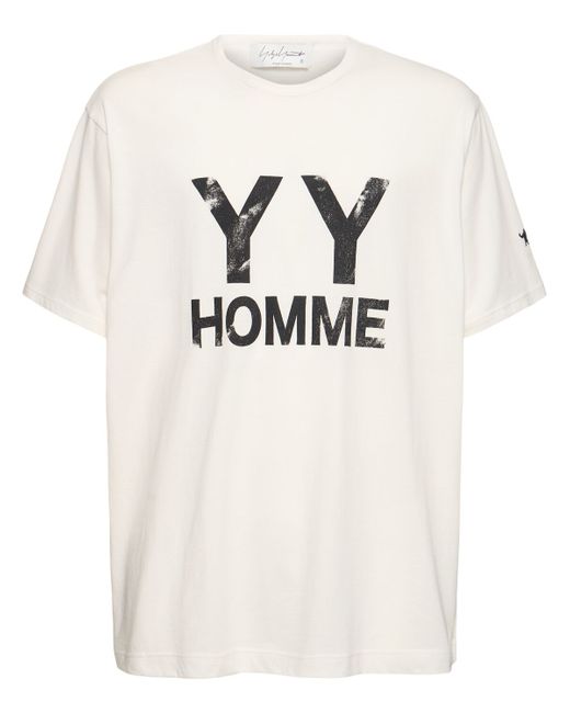 Yohji Yamamoto Yyh Printed Cotton T-shirt