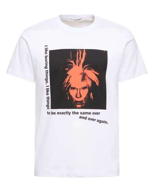 Comme Des Garçons Andy Warhol Printed Cotton T Shirt