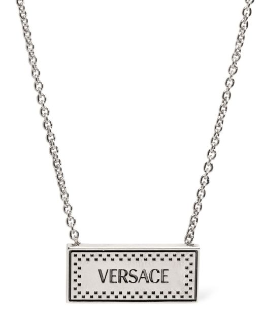 Versace Metal Necklace Logo Plaque